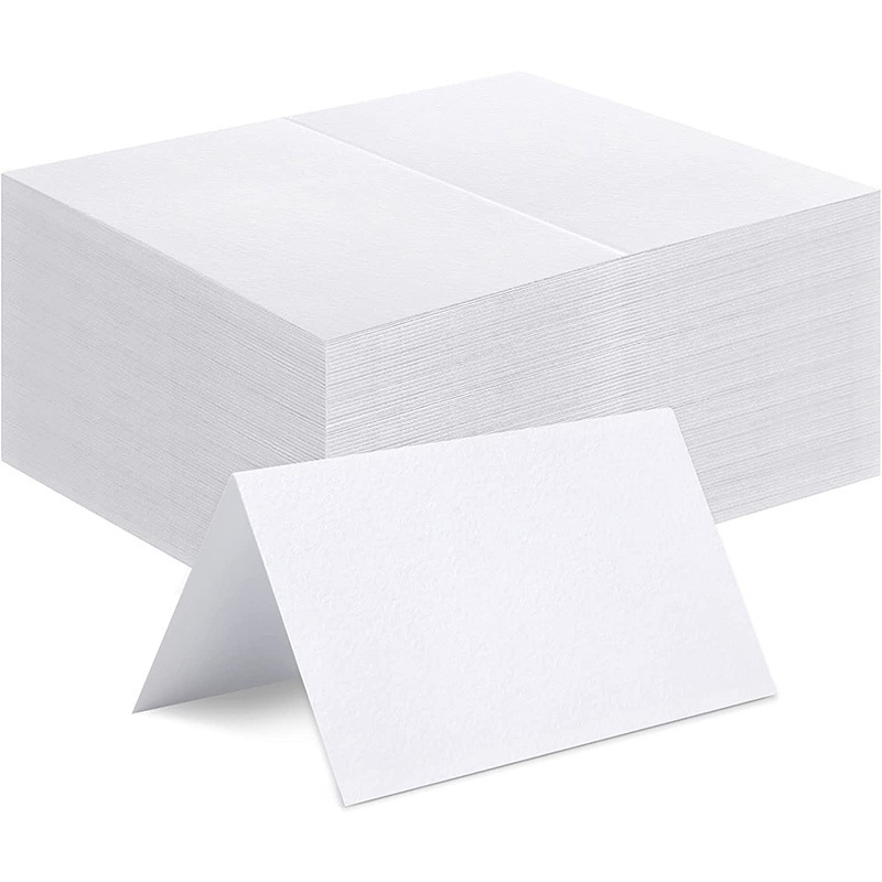 Amazon cross-border wholesale white blank greeting card seat card wedding folding card birthday gratitude blessing DIY card