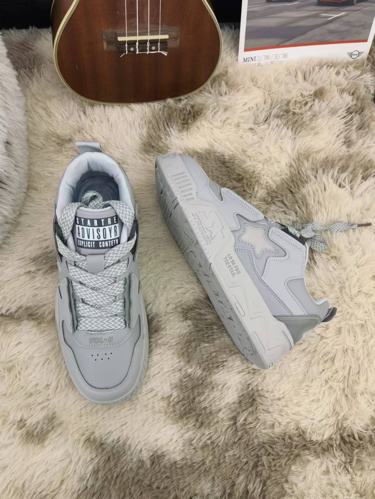 Dickbesohlte, erhöhte Skateschuhe für Herren, nationaler Trend, Nischendesign, atmungsaktive Paar-Freizeitschuhe, Retro-Sneaker_voghion.com