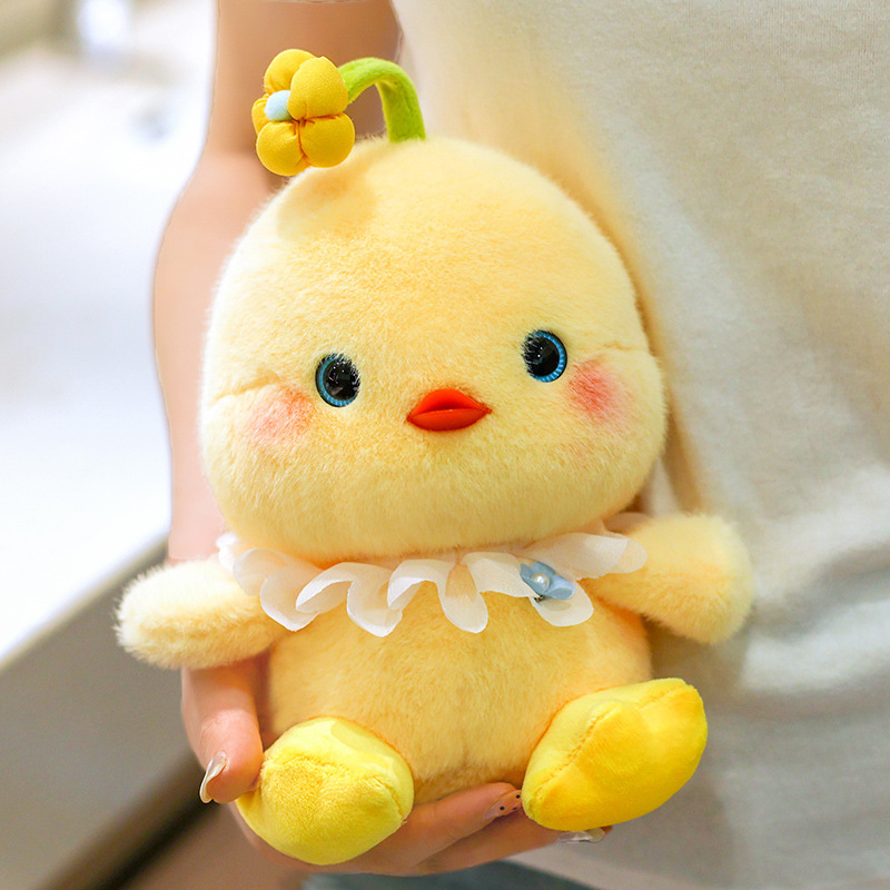 Cute flower chicken doll duck plush toy 8 inch grab doll doll doll wedding wholesale