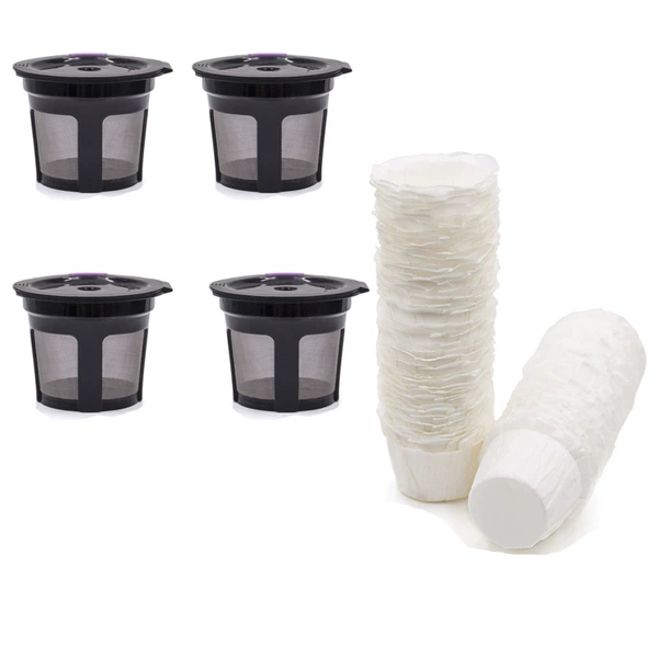 4 black + 100 matching filter paper cups (PP bag)