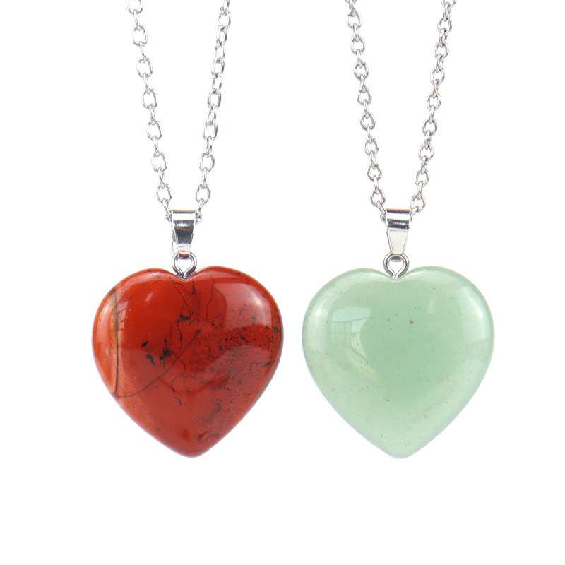 Ethnic Style Heart Shape Crystal Pendant Necklace 1 Piece
