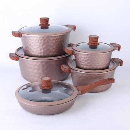 DONNOR Qili juego de 10 piezas-2 ollas cocina compleja olla antiadherente para el hogar cocina para el hogar juego de utensilios de cocina universal