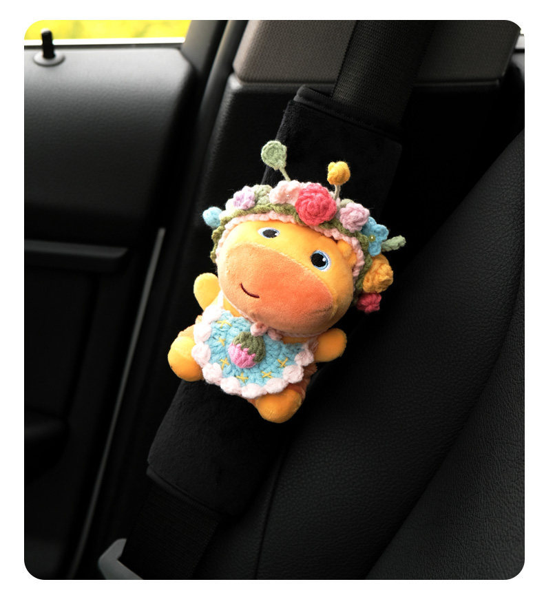 Cute Capybara Car Seatbelt Shoulder Pad, Car Accessory, Seatbelt Protector, Car Interior Decoration