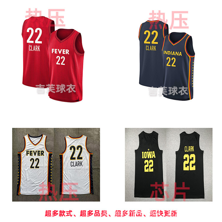 Indiana Fever 22 Caitlin Clark White Red dark blue Embroidered Basketball Jersey WNBA Jersey