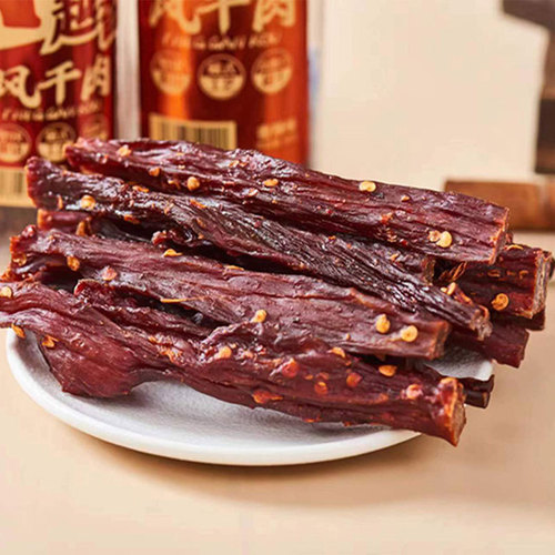 God of Food Pork Jerky 58g Canned Spicy Five-Spice Dried Meat Hand-Torn Snack Wholesale