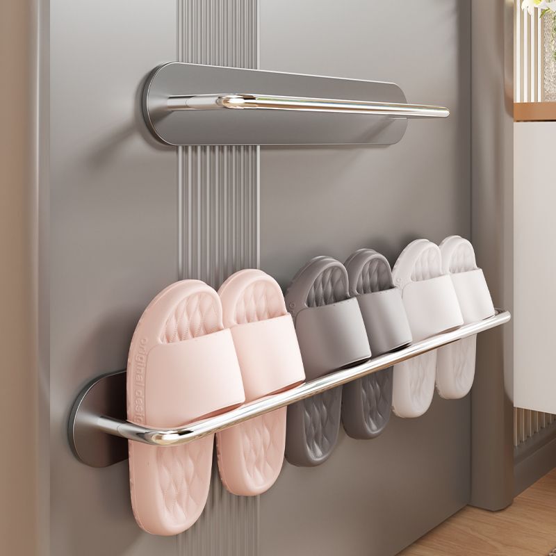 Magnetic Suction Punch-Free Entry Door Slippers Rack Refrigerator Door Rag Rack Bathroom Wall Hanging Towel Bar Without Installation