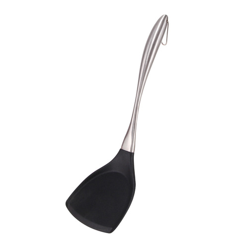 Kitchen Tools Non-stick Spatula, Silicone Kitchenware Set, Stainless Steel Hollow Handle Soup Spoon, Colander, Spatula