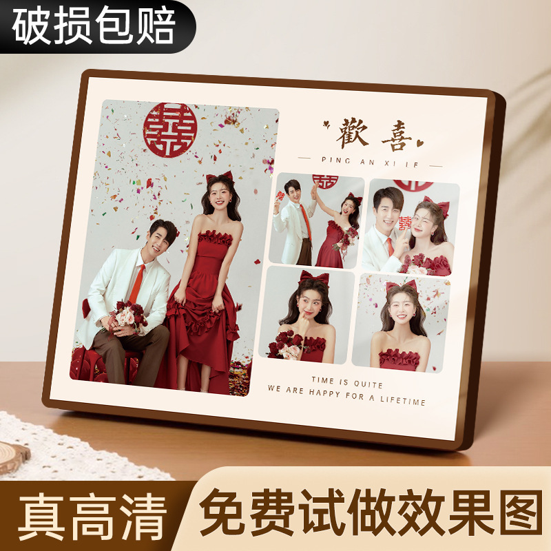 Family Photo Frame Display Stand, High-Definition Photo Printing, Crystal Wedding Photo Album Production