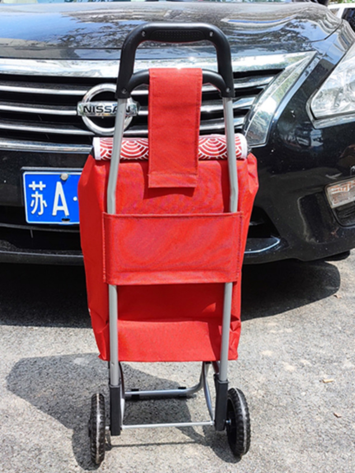 A5L Unilever Portable Shopping Folding Vegetable Buying Household Luggage Cart, Two Options Available for Partial Wholesale