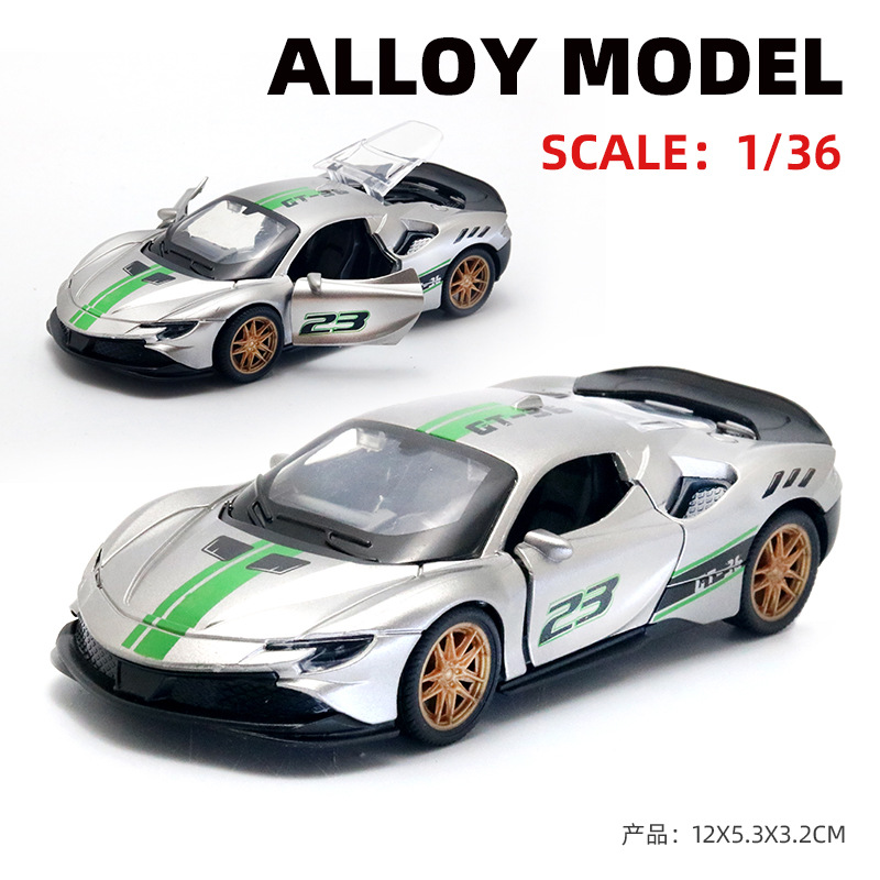 Juguetes de aleación de alta calidad para niños versión de pista modelo de coche deportivo 1: 36 bolsa de coche de puerta abierta