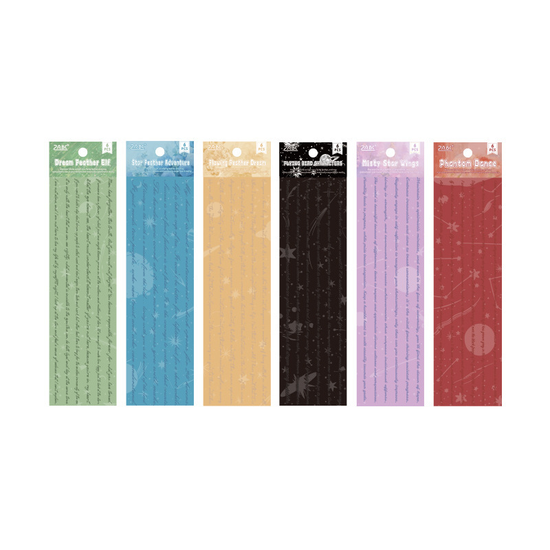 Flying Plume Dreamland pegatinas impermeables transparentes para mascotas diy pegatinas de diario diario retro transfronterizas pegatinas de barra larga en inglés