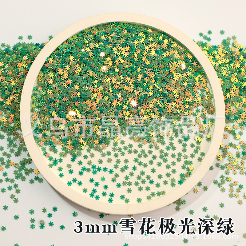 3mmの小さい雪の切れの5mmの雪のスパンコールのクリスマスの装飾の材料の白い雪の流砂の服の包みの補助材料|undefined
