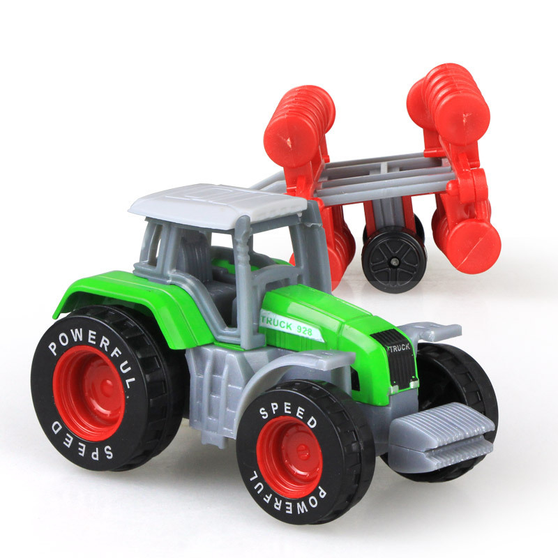 Aleación transfronteriza 1:64 tractor agrícola niños color aleación granjero camión remolque creativo modelo de juguete