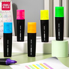 Powerful S600 Fluorescent Highlighter Pen with Slanted Tip, Colorful Broad Highlighting, Single-Head Annotation Pen