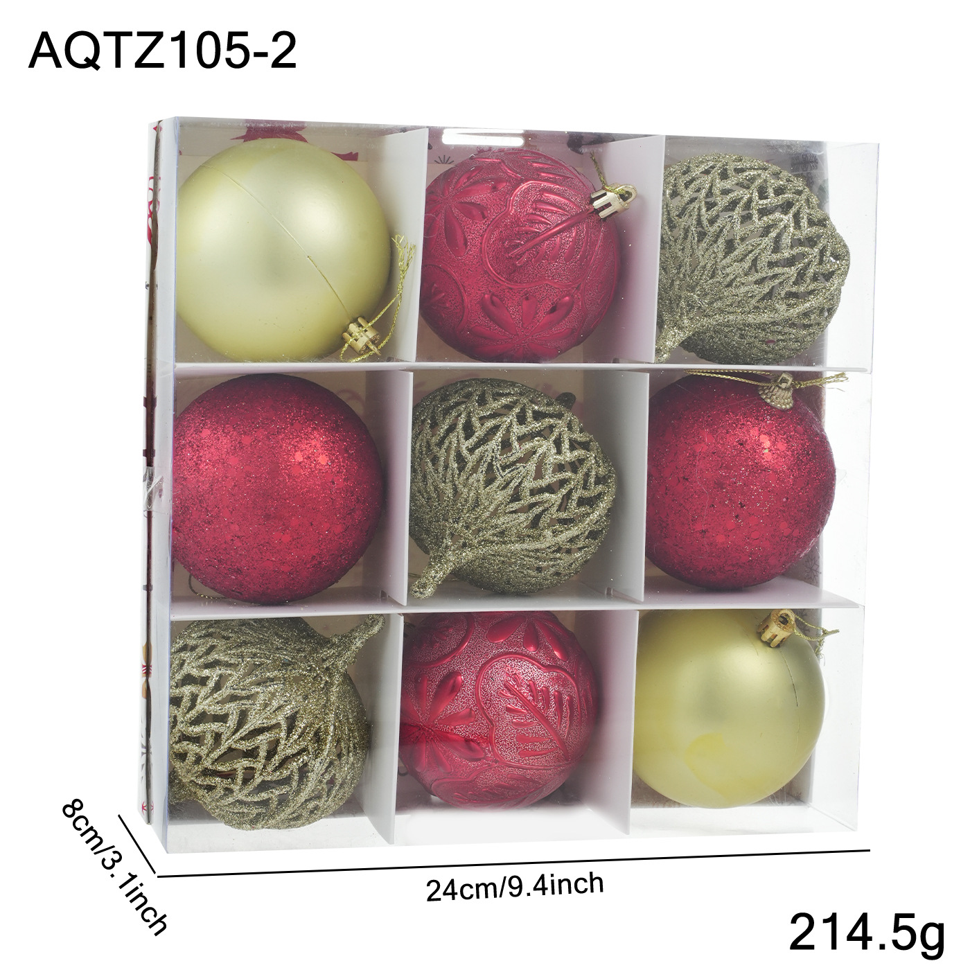 Nuevos productos transfronterizos paquetes de colgantes de bolas de Navidad en caja decoración de árboles de Navidad decoración de atmósfera de vacaciones decoración de colgantes en stock image 10