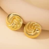 Round cookie stud earrings