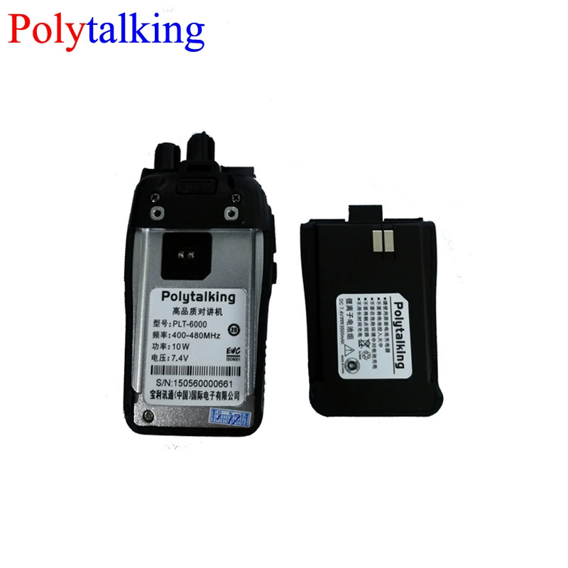POLYTALKING PLT-6000 рация оригинальная фабрика специальная литиевая батарея ёмкость 3500 мАч