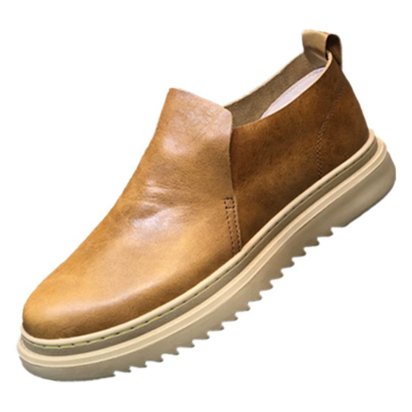 Прямая поставка с фабрики, мужская обувь European Station, мокасины из натуральной кожи, полированные в стиле ретро, мужская Тонкая дышащая повседневная обувь без шнуровки