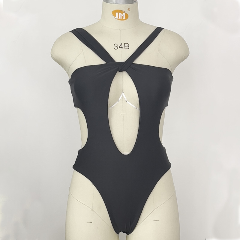 172g Weight Sleeveless Sleeve Length Polyester Fabric Type Short Top Length One-pieces Tops Type 1 Piece Quantity Swimming Occasion Halter Neck Neckline Slim Fit Type Solid Color Pattern Women's Gender Sexy, Solid Color Style Women's Sexy Solid Color Solid Color 1 Piece One Piece Swimwear 13