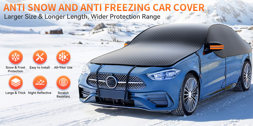 Cross-border best-selling car snow shield, anti-snow and anti-frost car snow cover for the front windshield in winter