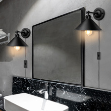 Yamasun americano retro lámpara de pared americana simple lámpara de pasillo con apertura enchufe estilo industrial Hotel lámpara de pared de noche