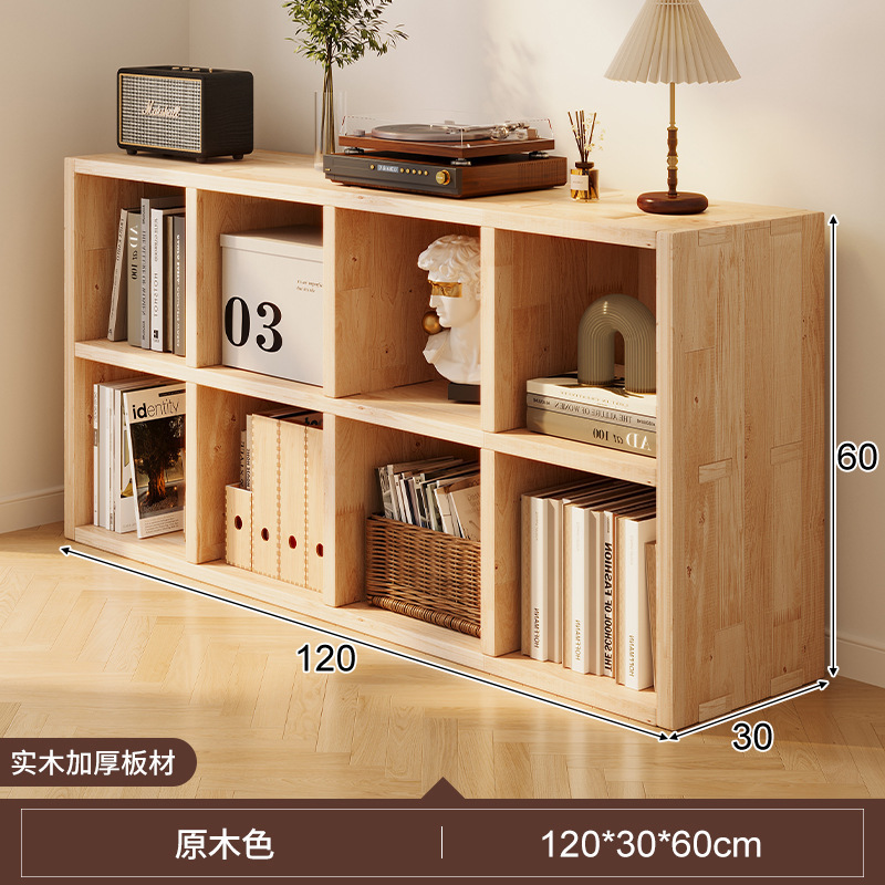 Gabinete de almacenamiento de ventana salediza de madera maciza, gabinete de rejilla, alféizar de la ventana, estantería, pequeño gabinete en el balcón, estantería de almacenamiento, estantería baja