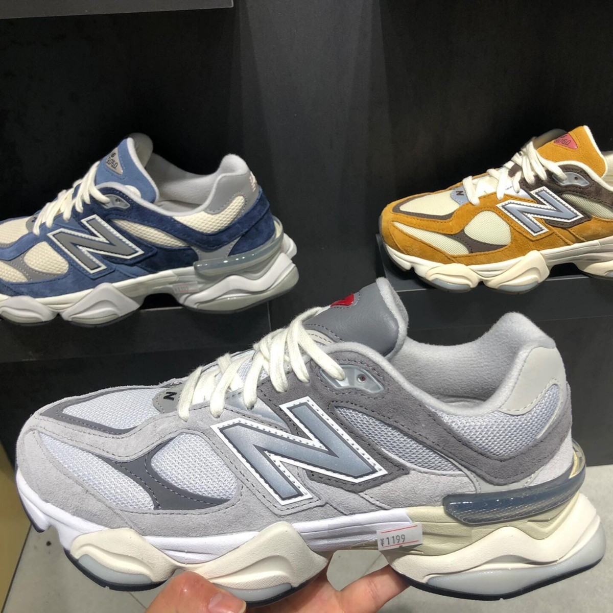Putian Factory In-Stock New Nb9060 Retro Comfortable Running Shoes Thick-Soled Dad Shoes Cushioning Black Technology Street Style