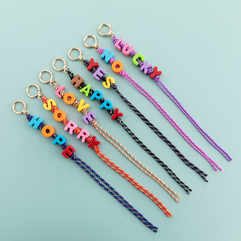 22g Weight Bag Charms Bag Accessories Type 1 Piece Quantity Daily Occasion Acrylic, rope Material Vocabulary Words/Name Pattern Casual, Simple Style Style 1 Piece Acrylic Rope Vocabulary Words/Name Bag Charms 无