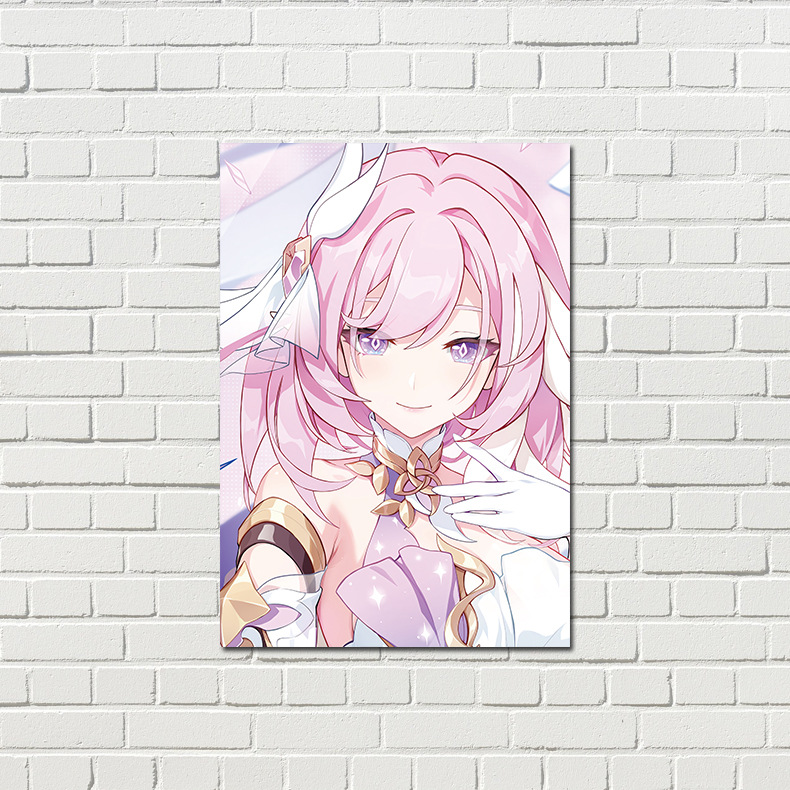 艾莉希雅海報 高清銅版紙1套8張 動漫周邊宿舍牆貼紙裝飾畫背景牆