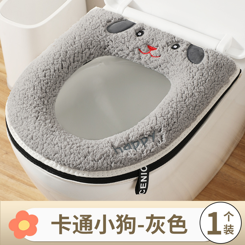 冬の新型トイレマットのぬいぐるみはアニメのかわいい保温トイレカバーの四季通用防水トイレシートを厚くした|undefined