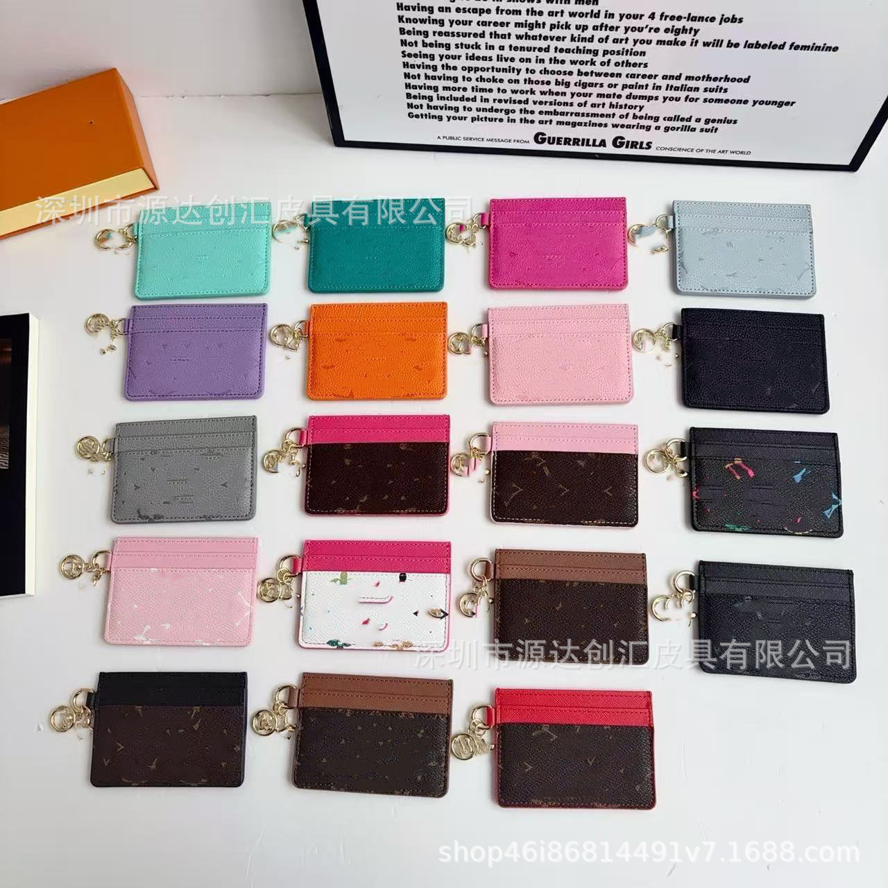 Trendy brand card holder, coin purse, vintage pattern card holder, wallet, women's bag, multi-card slot coin purse, card holder, lightweight and durable