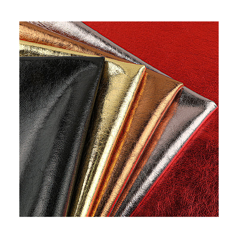 Direct Supply from the Manufacturer: 0.6mm Hot-Stamped Pu Leather, Artificial Leather, Glossy Metallic Leather Fabric, Wholesale Pu Leather for Clothing