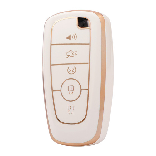 Applies to 22 models of Ford car key sets, including Focus, Explorer, Mondeo, and Kuga, 5-key stylish gold edge key bag