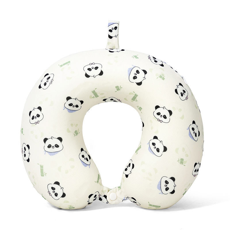 Verano helado sensación fría protección de cuello almohada en forma de U portátil almacenable memoria almohada de cuello de algodón almohada de avión almohada al por mayor existencias