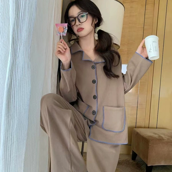 Brown double bag (heated velvet)