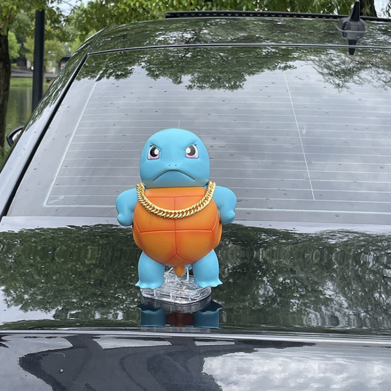 자동차 장식품 귀여운 창조적 인 자동차 장식 인터넷 축하 장식 지붕 제니 거북이 자동차 꼬리 인형 펜던트