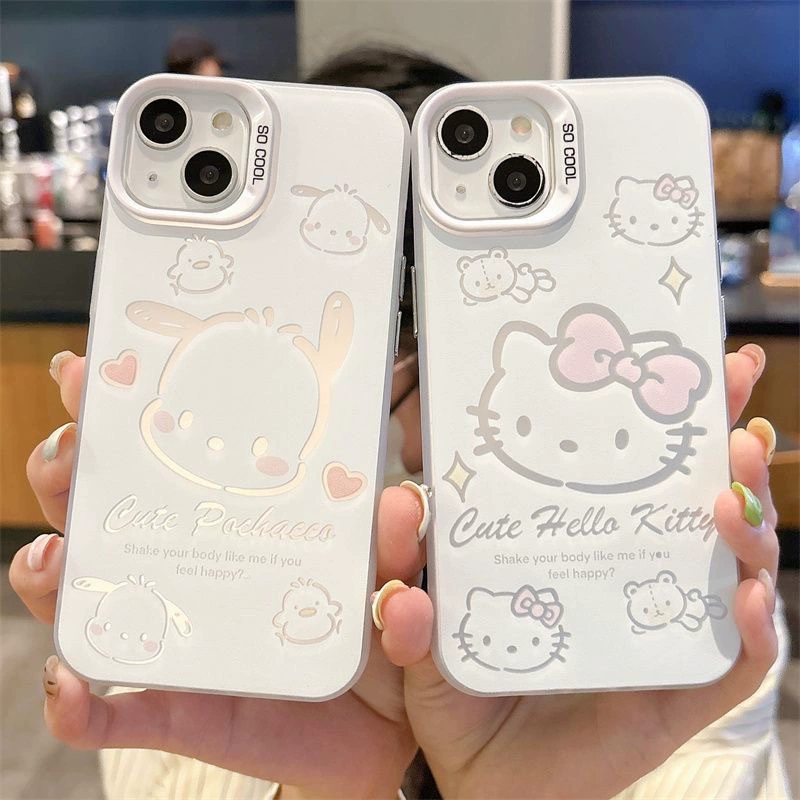 Hello Kitty, яблоко, кукла, совместим с iPhone 16, мультяшный чехол для телефона, 16promax, iphone, 15plus, 12