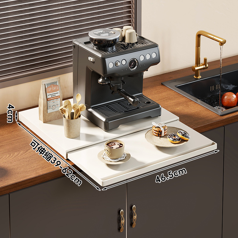 デスクトップコーヒーマシン収納ラックダイニングテーブルカウンタートップ収納ラックウォーターバー引き出し棚多層スナック収納ディスプレイテーブル|undefined