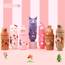 笔袋简约硅胶文具袋学生收纳用品文具盒儿童洞洞笔筒可爱高颜值笔