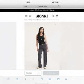 MonkiWomentrouser女士垂感莫代尔空气喇叭裤纯色宽松休闲裤微喇