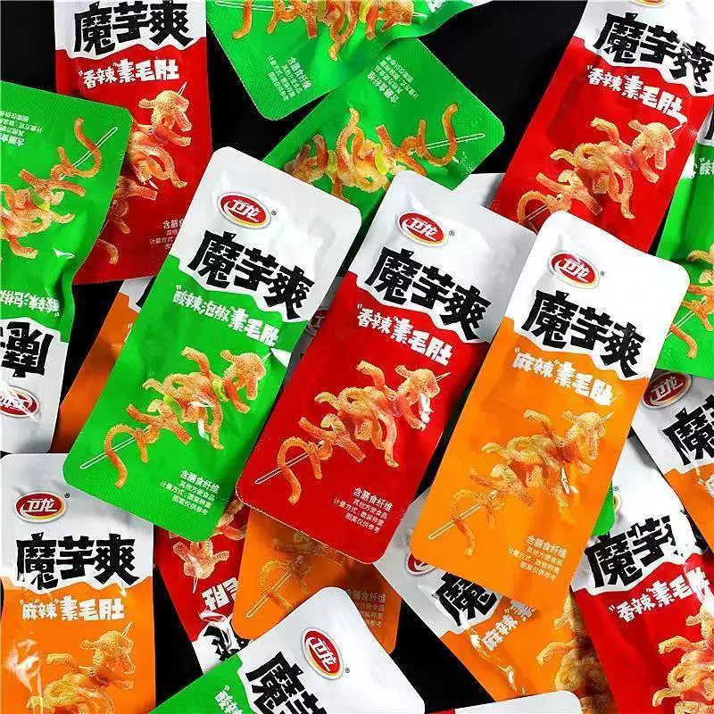 Конджейк снек (WeiLong) shredded vegetarian bites 15–28 г — острый, кислый и ассорти вкусов