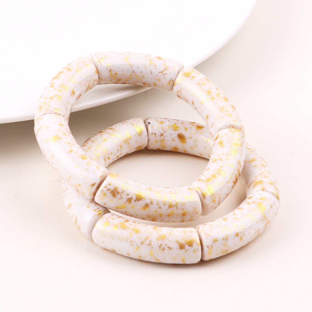 Patchwork Design Commute Color Block Arylic Bangles Wholesale