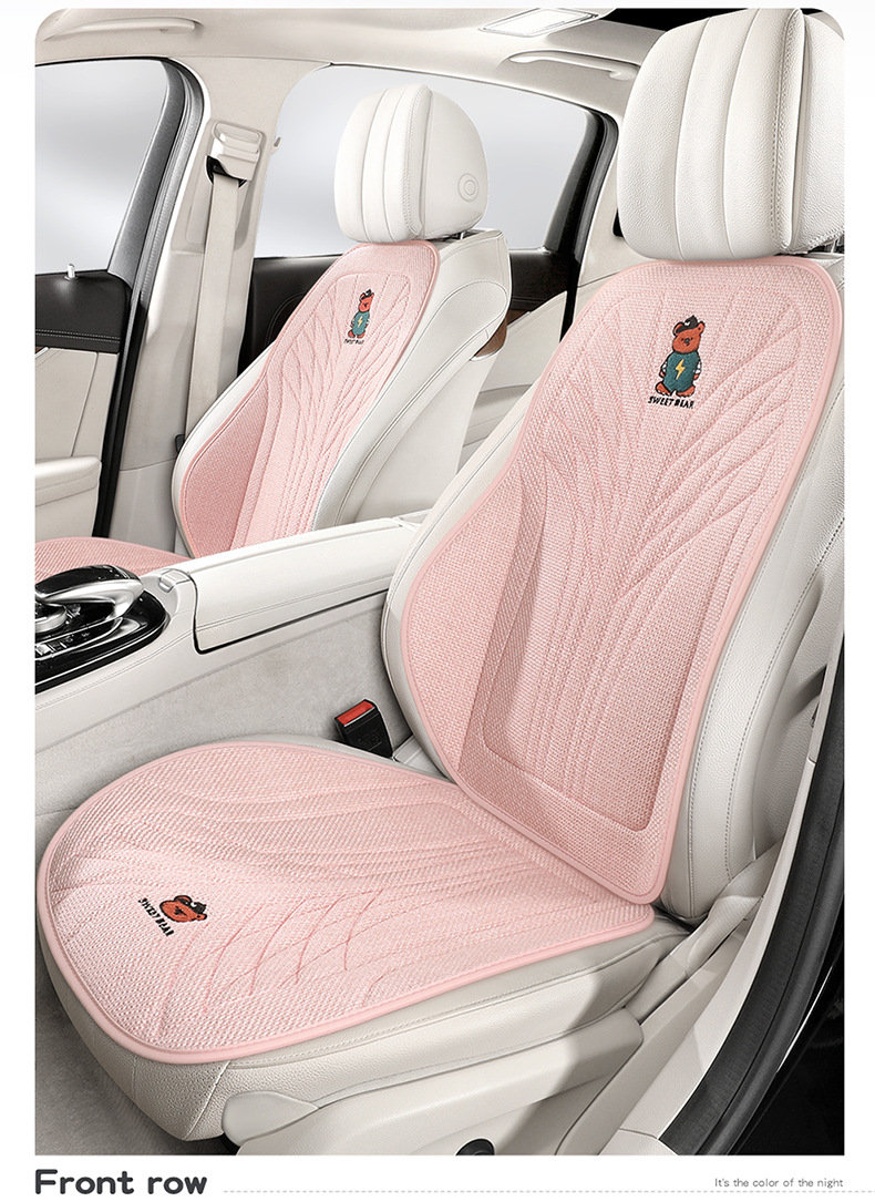 Car Seat Cushion, Suitable for All Seasons, Light Luxury and High-End Feel, Single Driver's Seat Cushion Cover, Cartoon Design