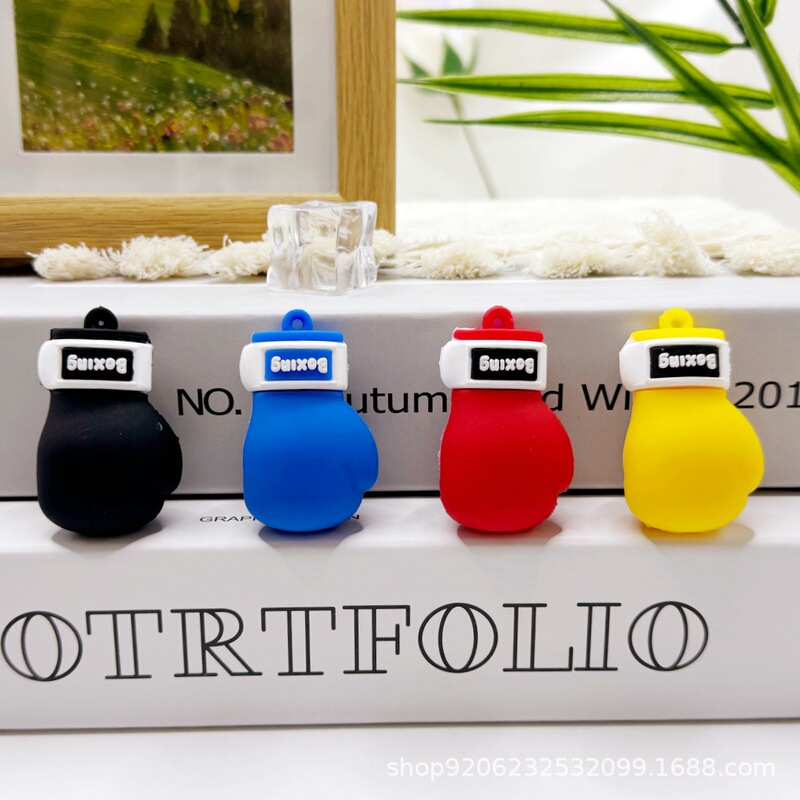 Creative Simulation Boxing Glove Keychain Bag Pendant Sports Fitness Mini Glove Small Accessory Event Gift