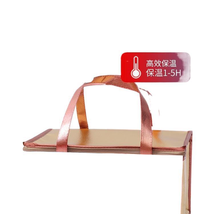 金色长方形保温袋冷冻食品4号泡沫箱保温袋铝箔加厚手提礼品袋|undefined