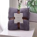 Manta de rejilla de piña de estilo japonés de otoño e invierno para el procesamiento personalizado de manta de color sólido de terciopelo Falai al por mayor de fábrica