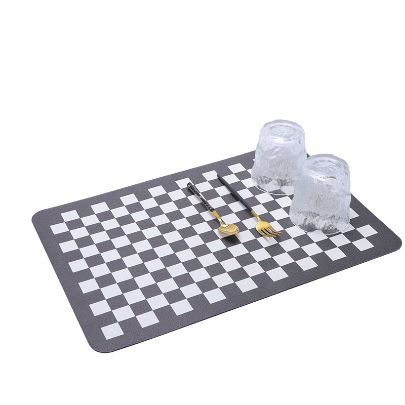 Pu absorbente estera de drenaje cocina encimera hogar antideslizante placa de la montaña estera aislamiento de goma de secado rápido mantel al por mayor