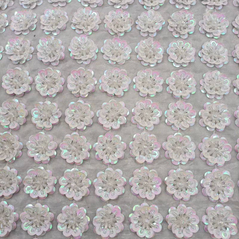 3CM handmade бисерные трёхмерные цветы обуви аксессуары пайетки 032 цветочные аксессуары яркие блестящие DIY украшение