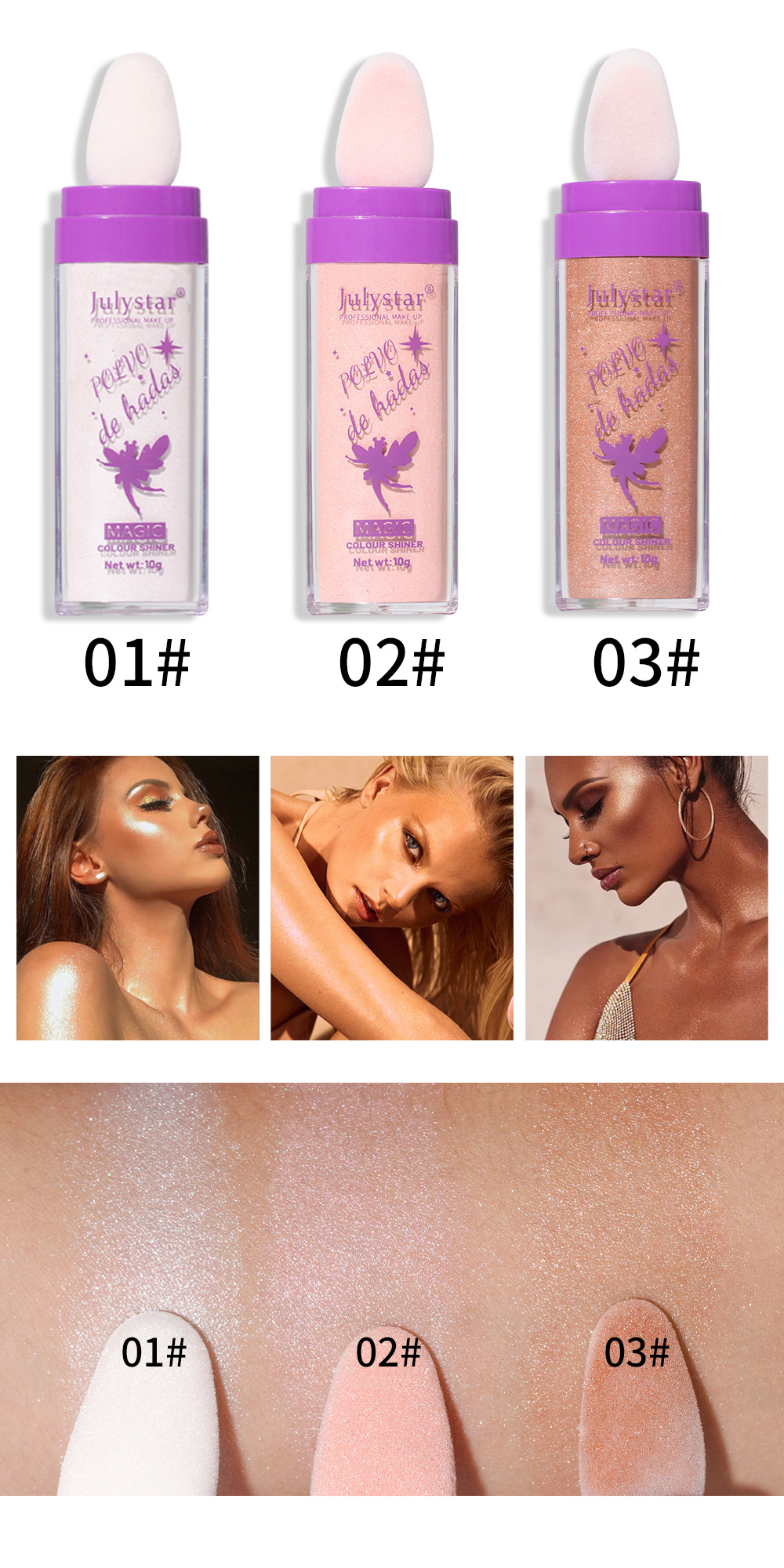 Elevate your glow with 3D Dimensional Fairy Glitter for enchanting face and body highlights. image 7