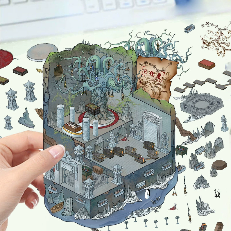Картонная маленькая наклейка, шалаш, 3D, антистресс, DIY, планировщик